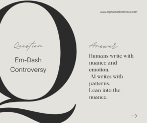 EM- DASH controversy