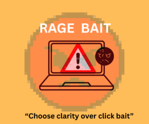 “Laptop showing analytics that highlight how rage bait spreads online.”