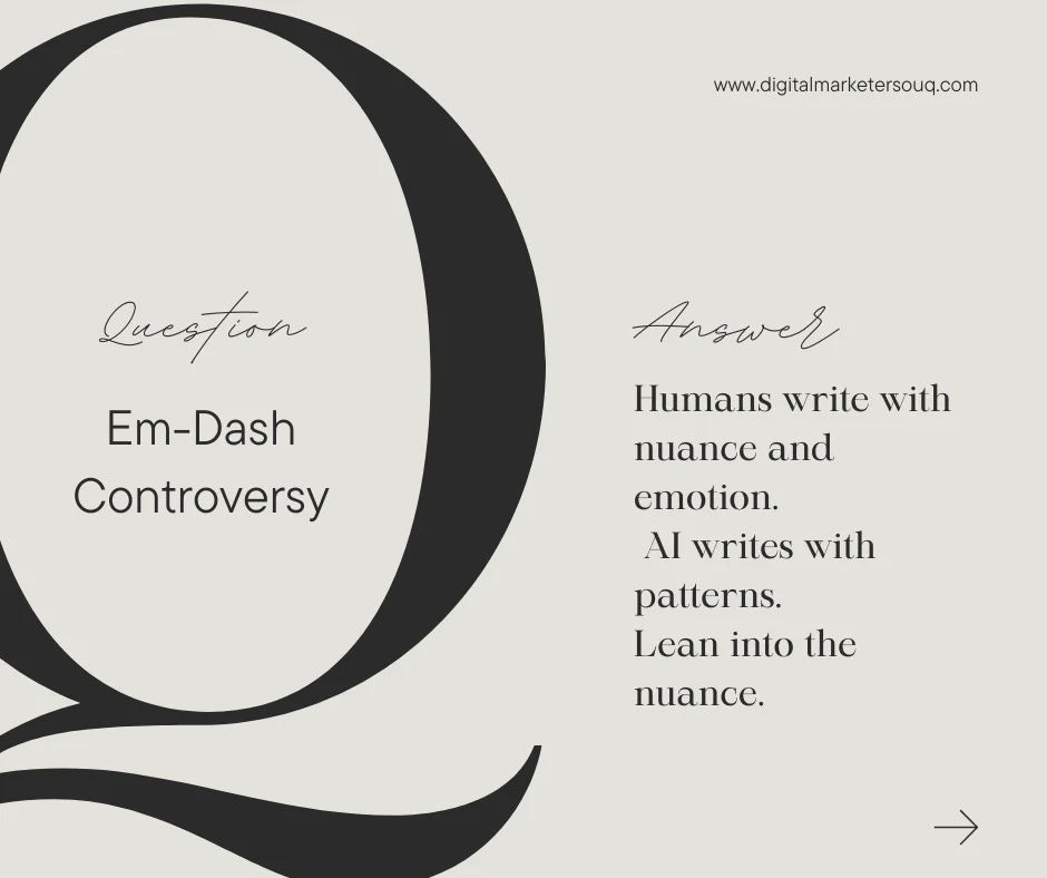 EM- DASH controversy