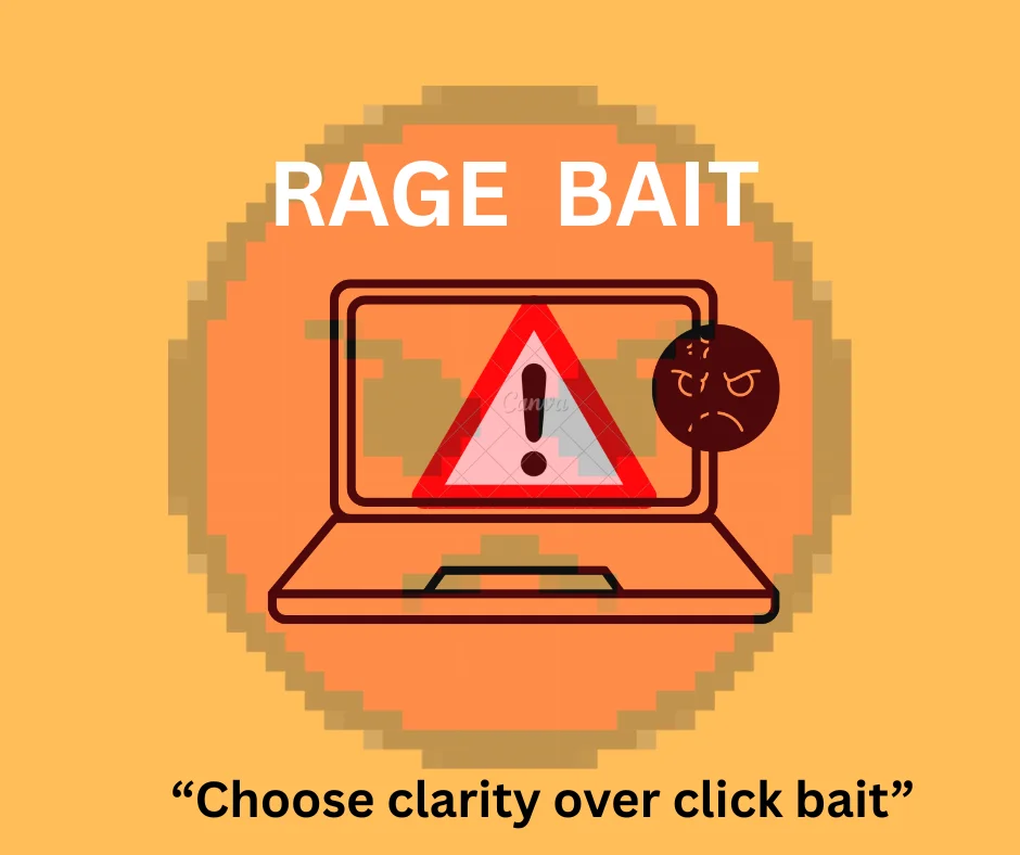 “Laptop showing analytics that highlight how rage bait spreads online.”